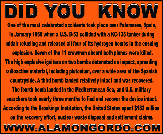 Nuclear Explosions Palomares Spain 1966 - http://www.alamongordo.com
