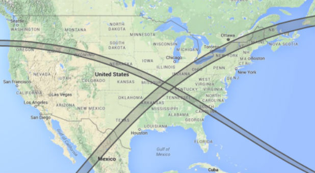 Two Solar Eclipses make Giant Cross over US Soil - http://www.alamongordo.com
